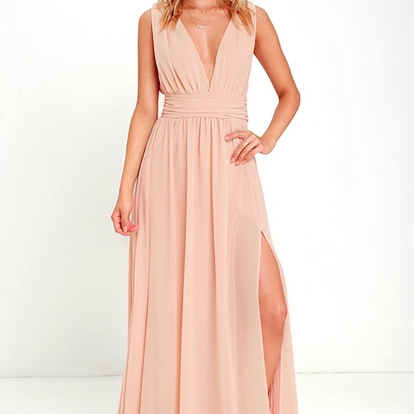 heavenly hues taupe maxi dress